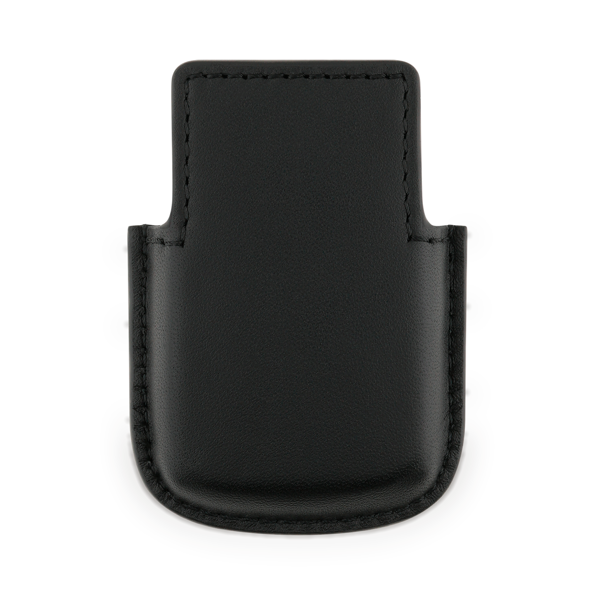 S.T. Dupont Ligne 2 lighter case in black leather, reverse view