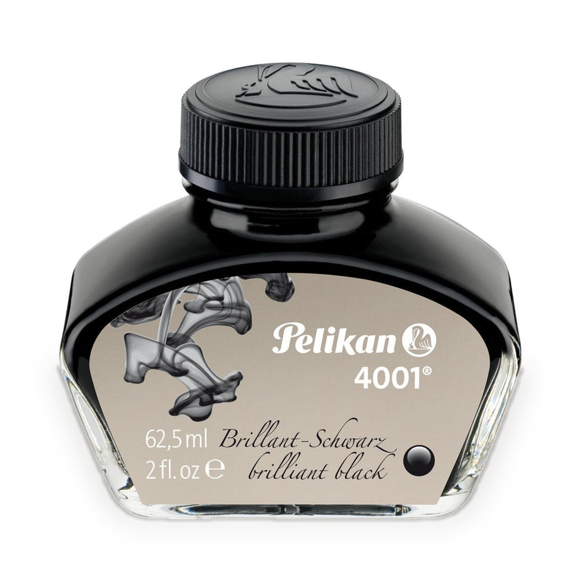 Pelikan 4001 fountain pen ink, 62.5 ml bottle, Brilliant Black
