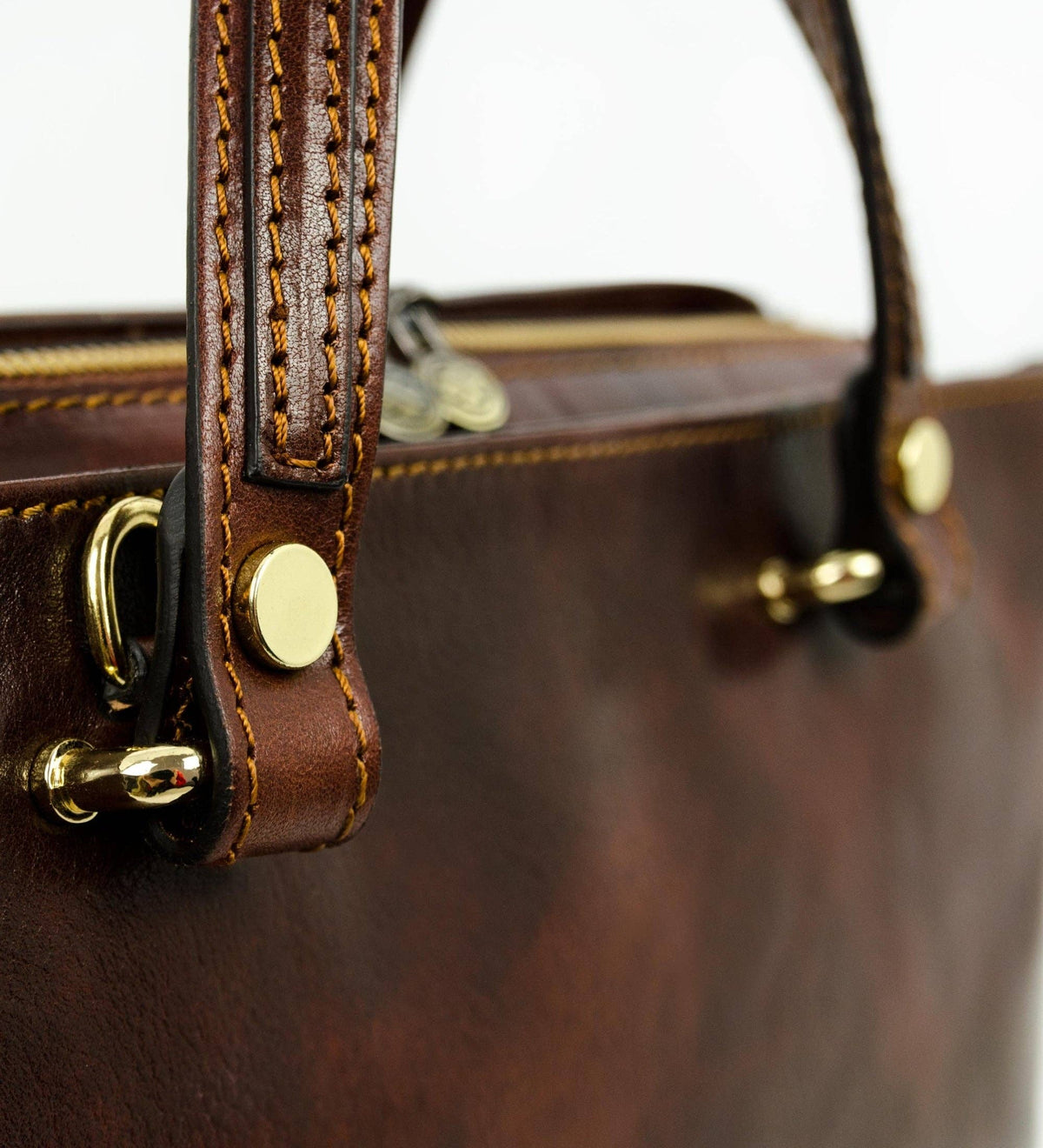 The Scarlet Letter brown women's leather tote in Italian Vachetta (Time Resistance) — view 4