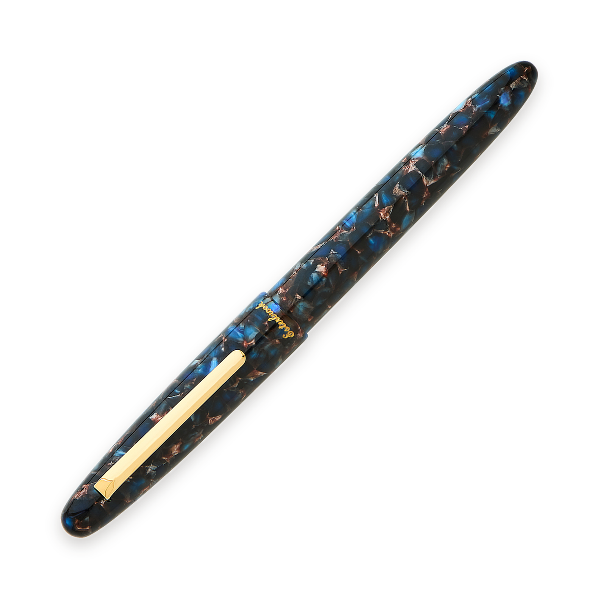 Esterbrook Estie fountain pen in Nouveau Bleu with gold trim, capped