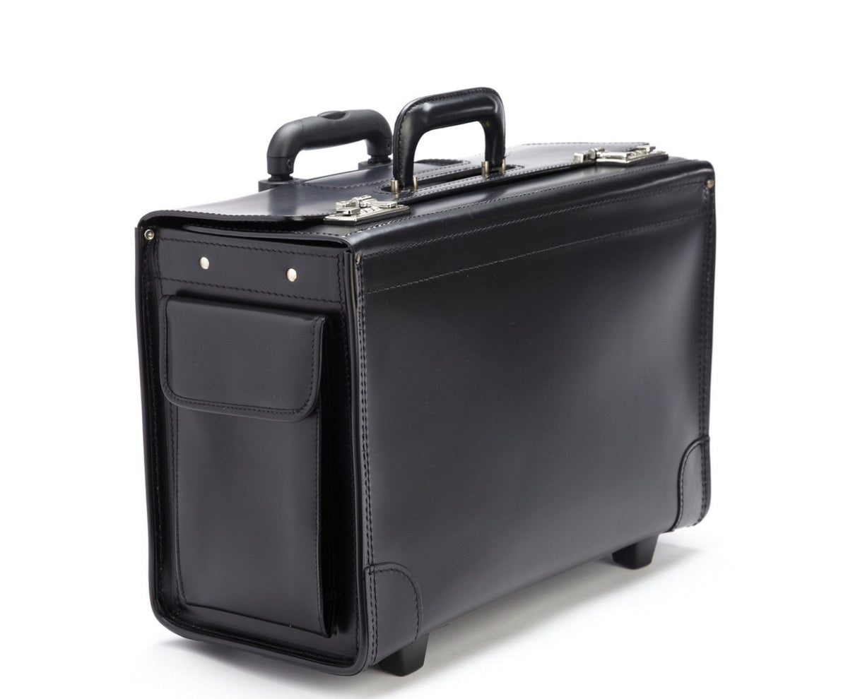 Litigator Wheeled Catalog Case in black — side view