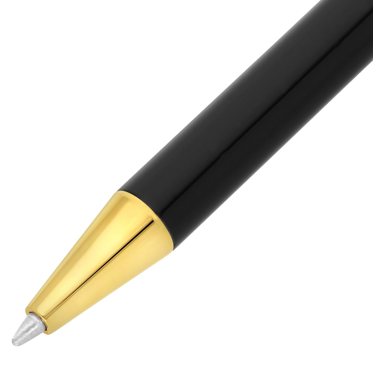 Close-up of the S.T. Dupont Classique ballpoint tip and gold-finished nose