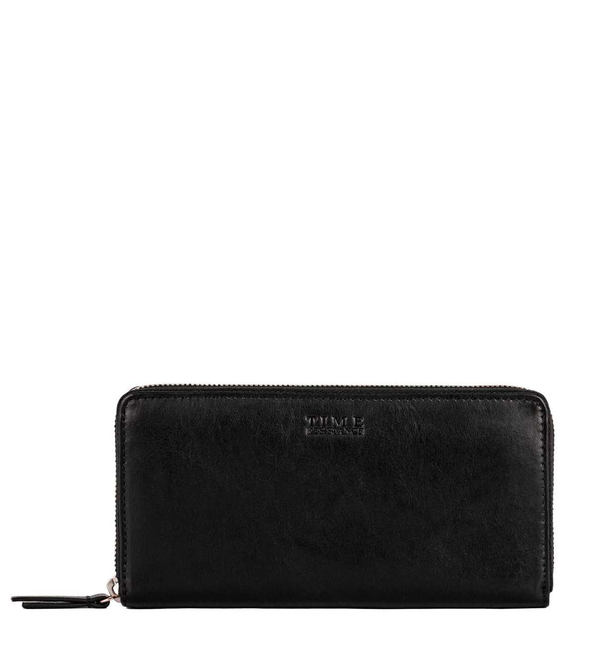 Excellent Women black leather continental zip-around wallet in Italian Vachetta (Time Resistance), front view