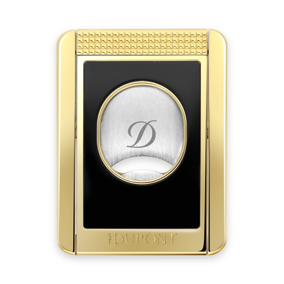 S.T. Dupont Cigar Cutter Stand, black body with gold-finish trim