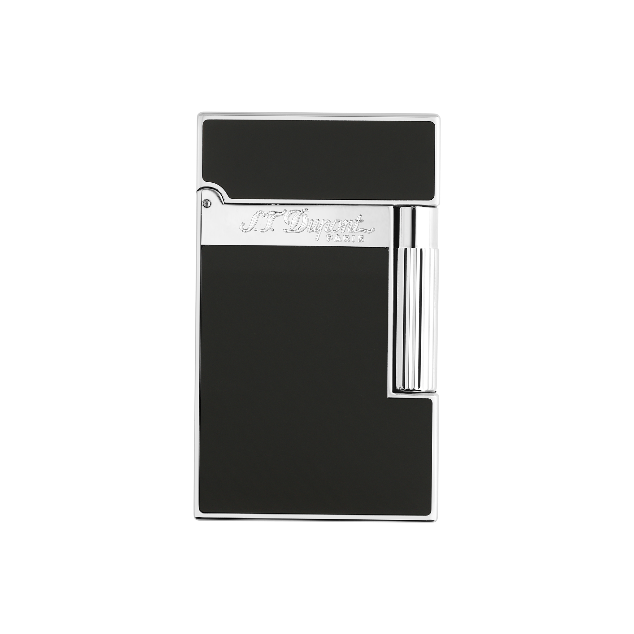 S.T. Dupont Ligne 2 Perfect Ping Lighter, matte black lacquer with palladium-finish trim