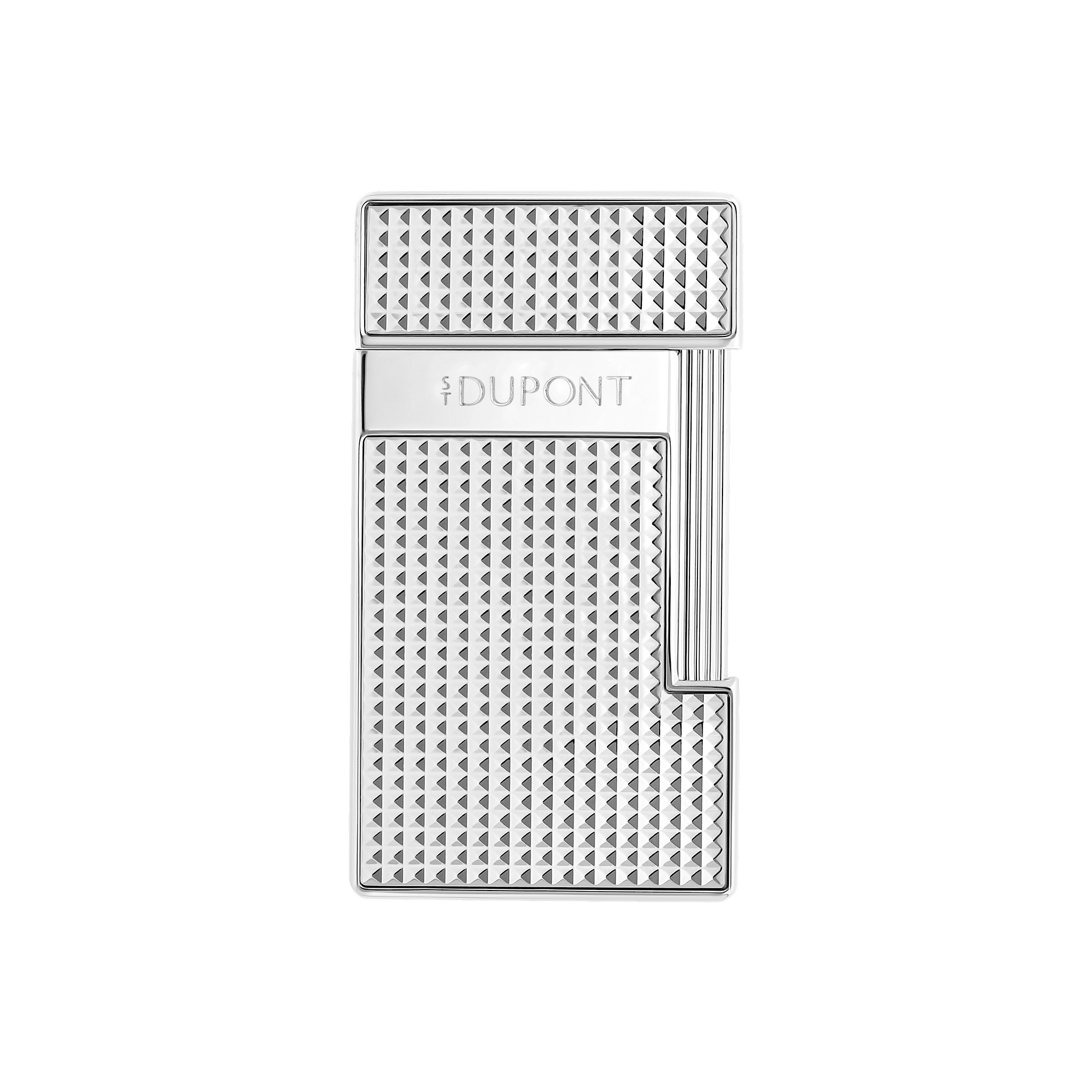S.T. Dupont Slimmy Lighter, Diamond Head guilloché, chrome finish