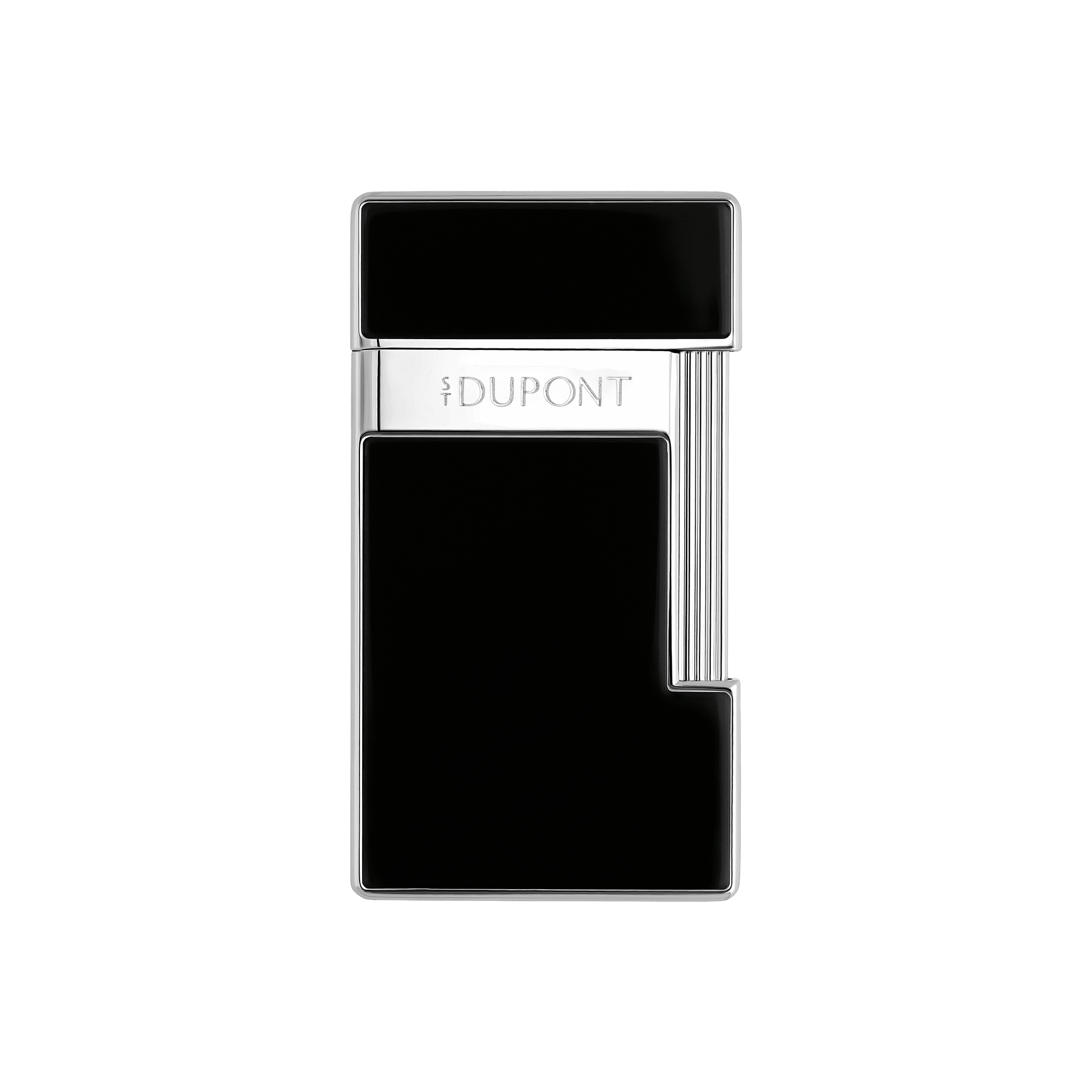 S.T. Dupont Slimmy Lighter, black lacquer with chrome-finish trim