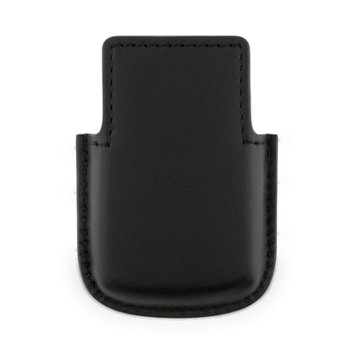 S.T. Dupont Ligne 2 lighter case in black leather, reverse view