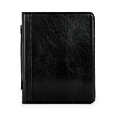 Joy in the Morning — black full-grain leather binder portfolio by Time Resistance