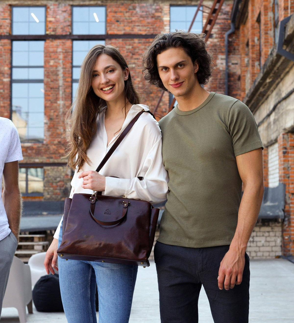 The Scarlet Letter brown women's leather tote in Italian Vachetta (Time Resistance) — view 8