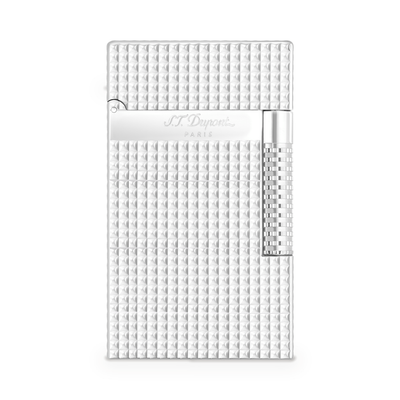 S.T. Dupont Le Grand Lighter, Diamond Head guilloché, Palladium finish