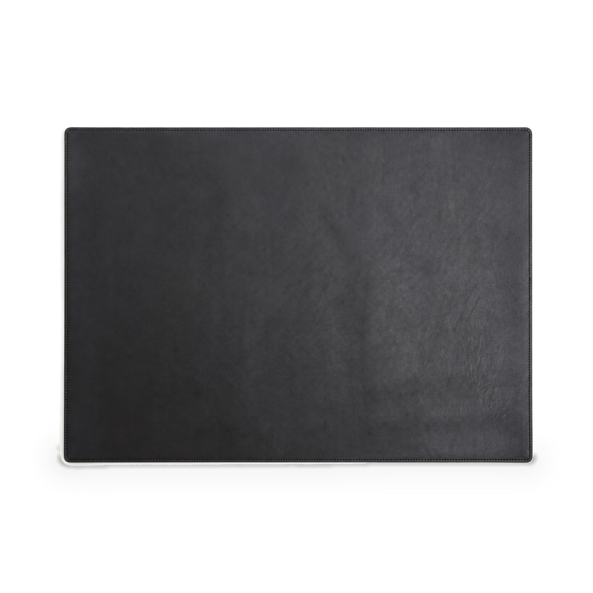 Carter Leather Desk Pad in black full-grain leather
