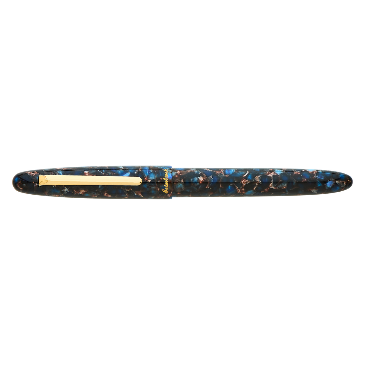 Esterbrook Estie fountain pen in Nouveau Bleu with gold trim, capped
