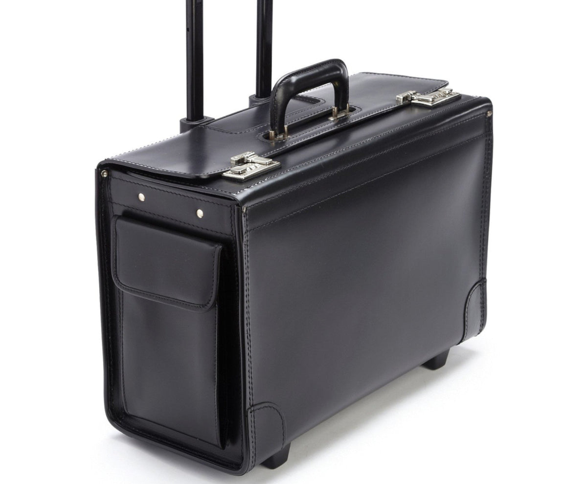 Litigator Wheeled Catalog Case in black — angle view