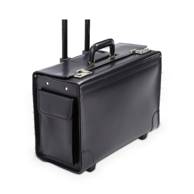 Litigator Wheeled Catalog Case in black — angle view