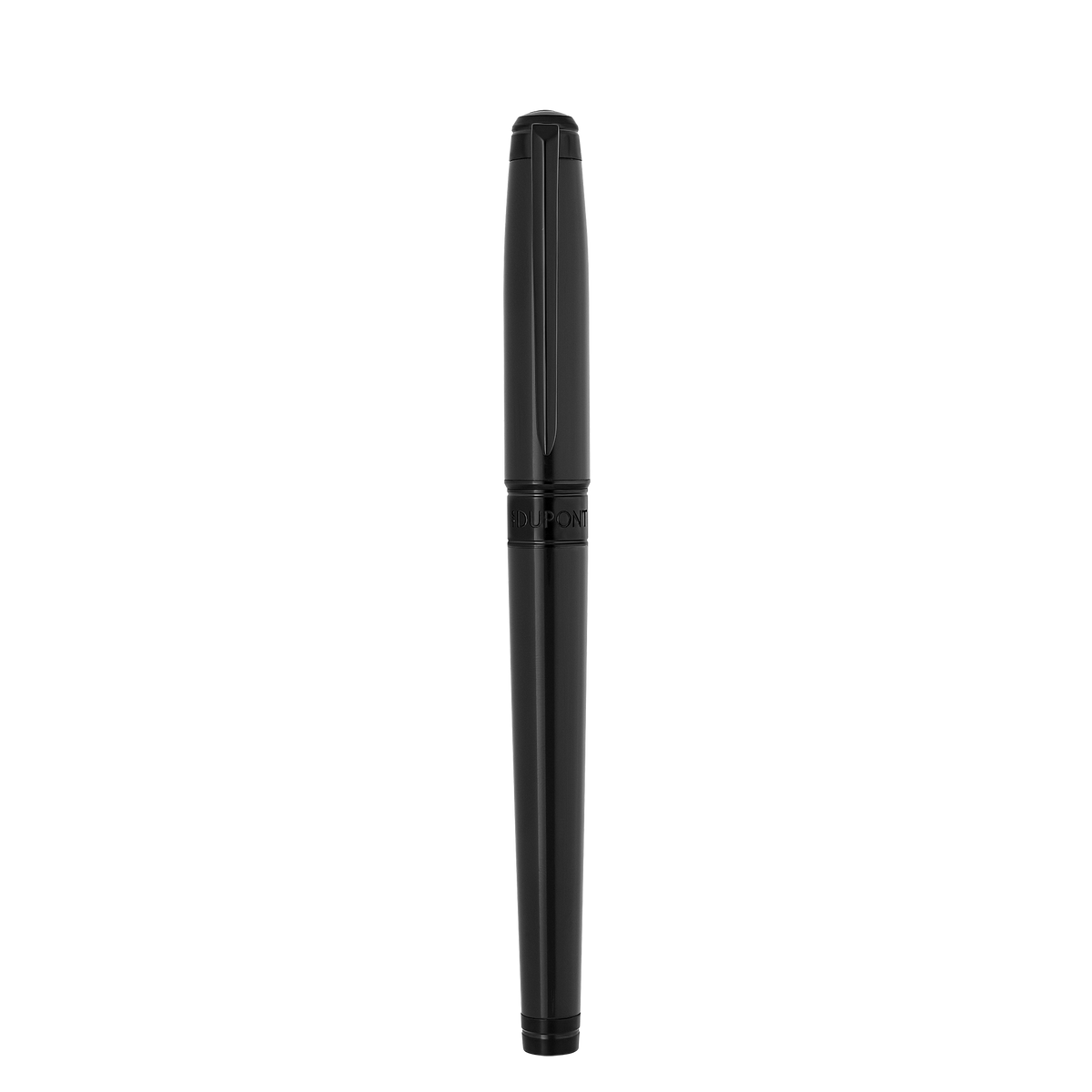 S.T. Dupont Line D Eternity fountain pen in black Dupont lacquer with satin black trim, Large size, shown capped