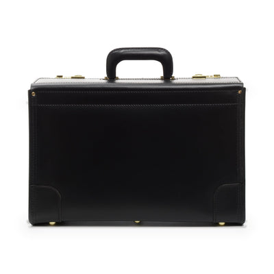 Workhorse Catalog Case, 20 inch, black top-grain leather — back view