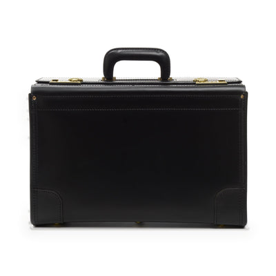 Workhorse Catalog Case, 20 inch, black top-grain leather — front view