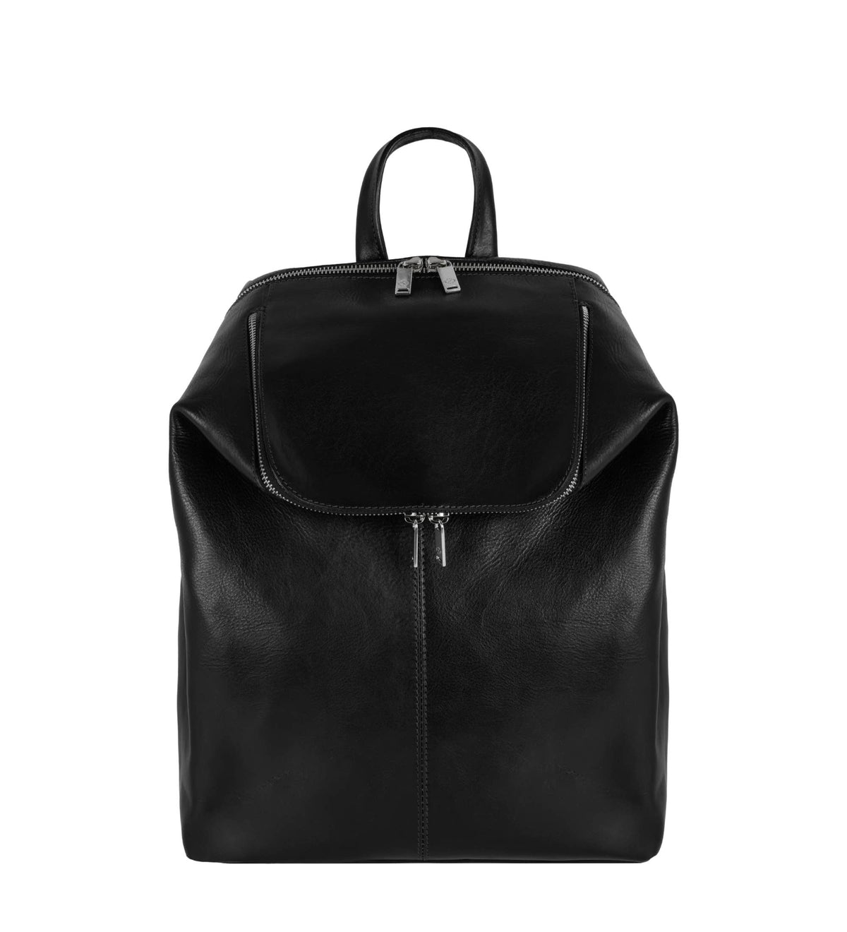 A Bend in the River black women's leather backpack in Italian Vachetta (Time Resistance), front view