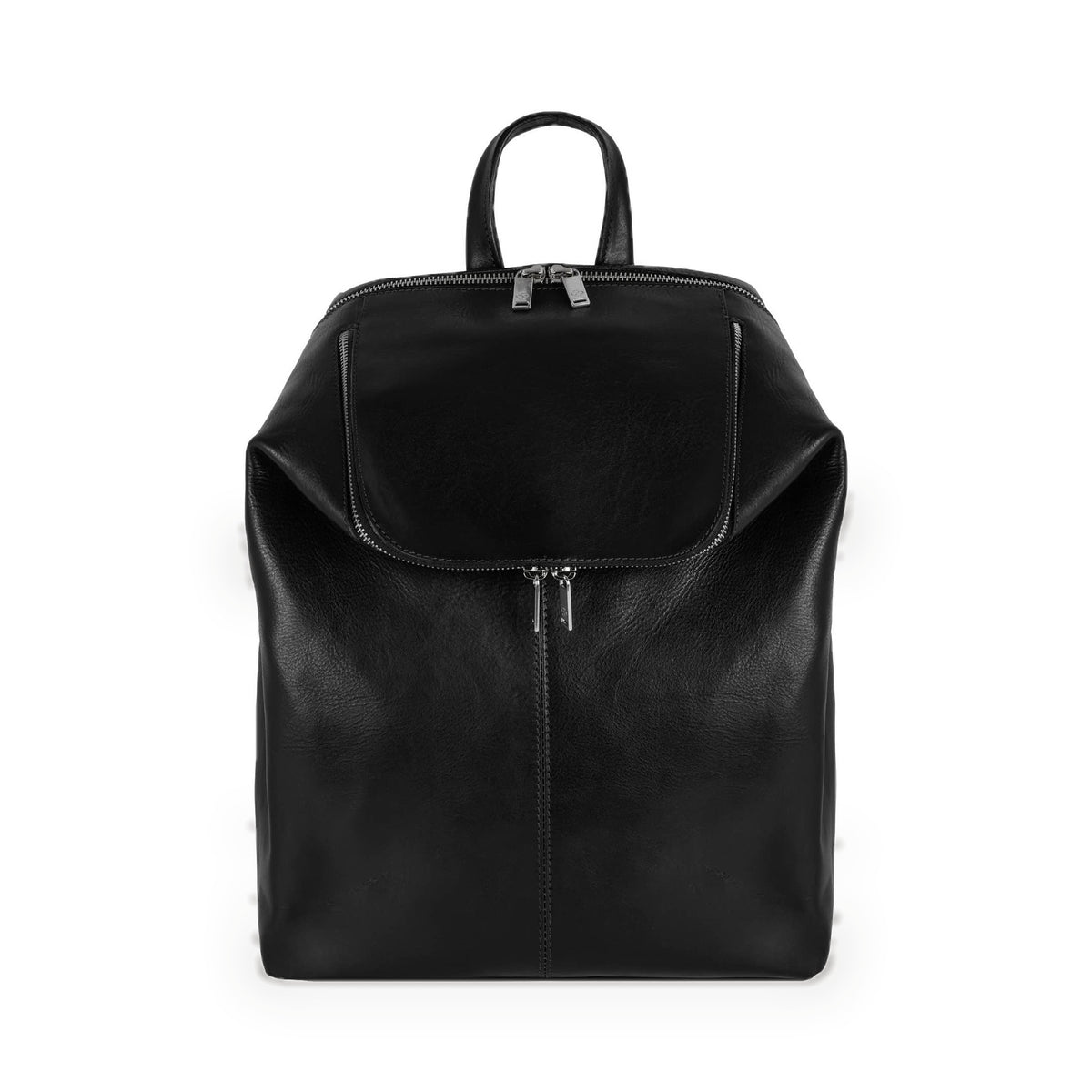 A Bend in the River black women's leather backpack in Italian Vachetta (Time Resistance), front view