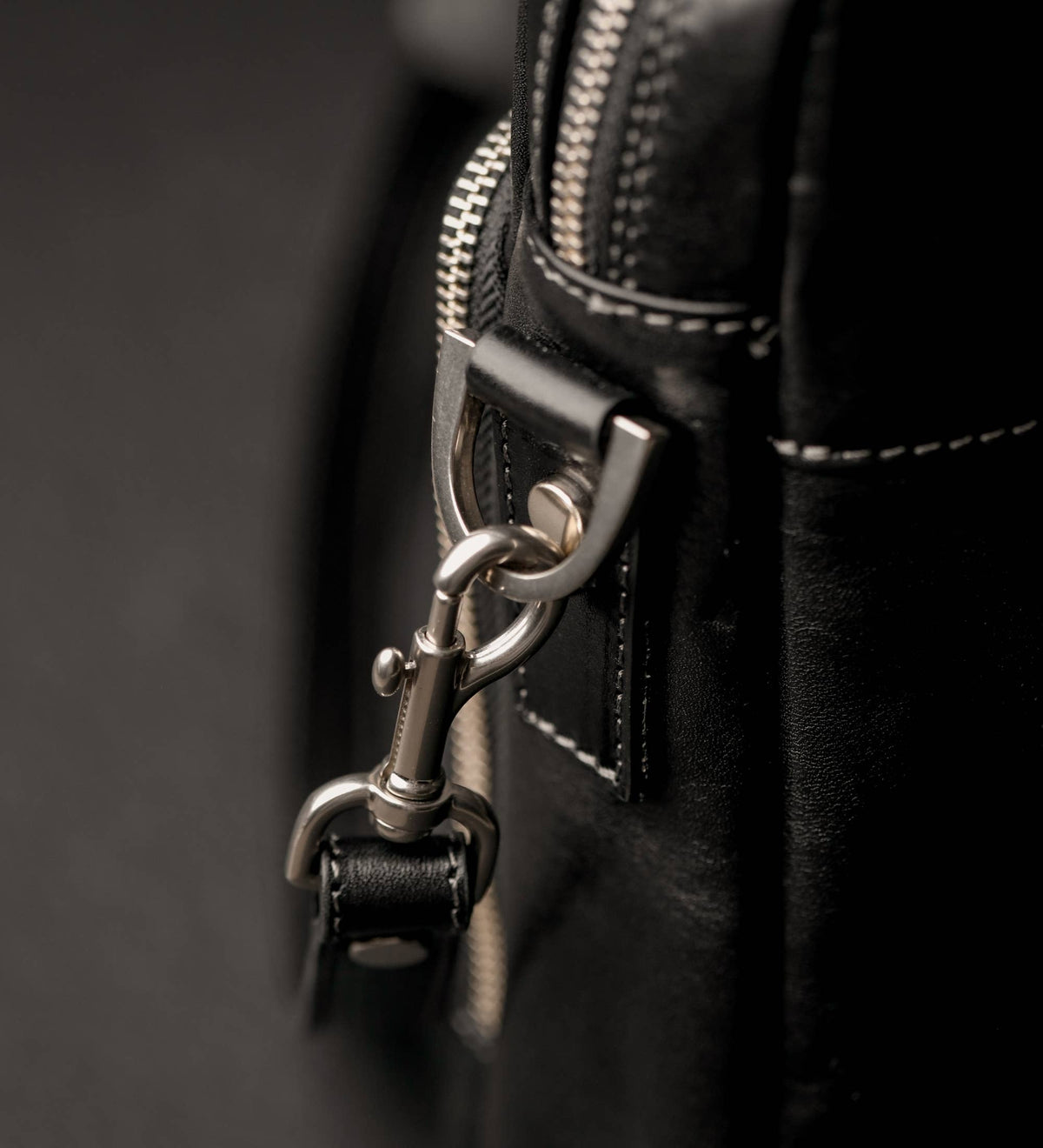 Orlando black leather laptop briefcase in Italian Vachetta (Time Resistance) — view 9