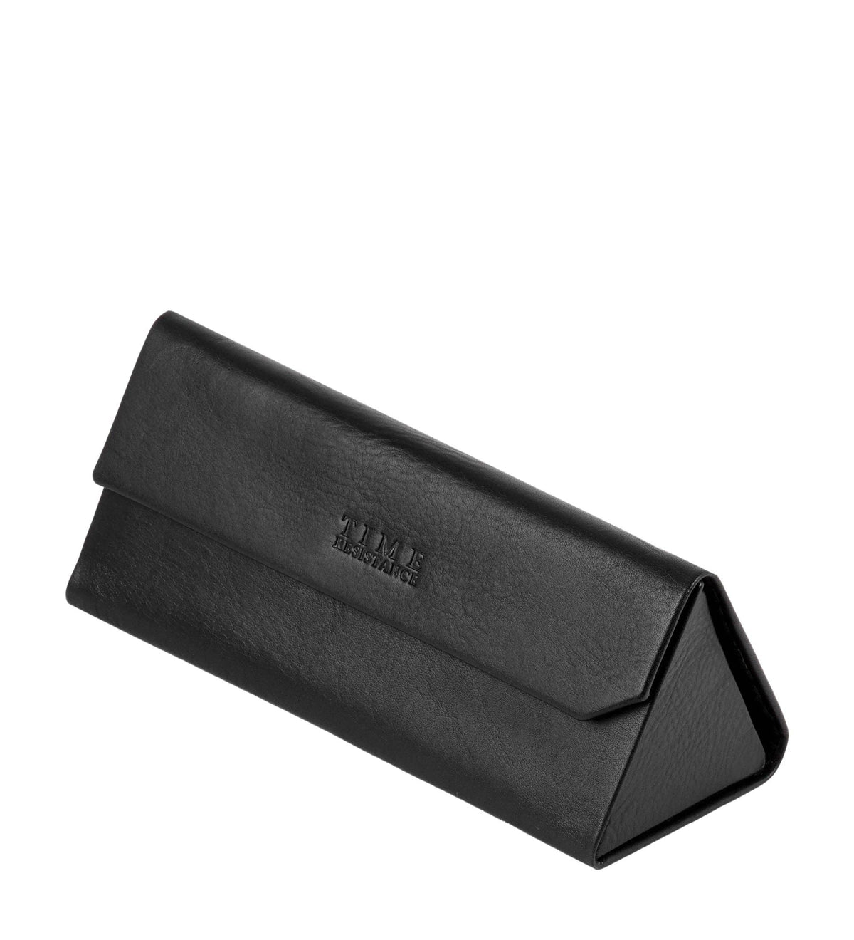 The Riddle of the Sands black leather glasses case in Italian Vachetta (Time Resistance) — view 2
