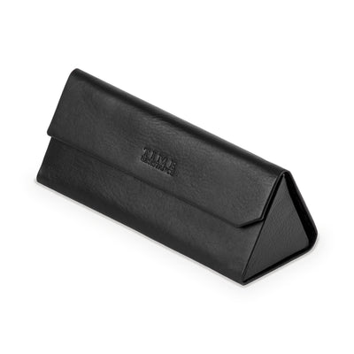The Riddle of the Sands black leather glasses case in Italian Vachetta (Time Resistance) — view 2