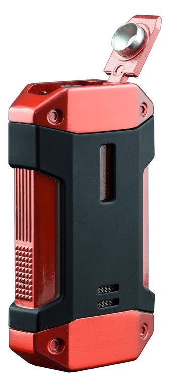The Galleon Triple Flame Torch in Red, cutter close