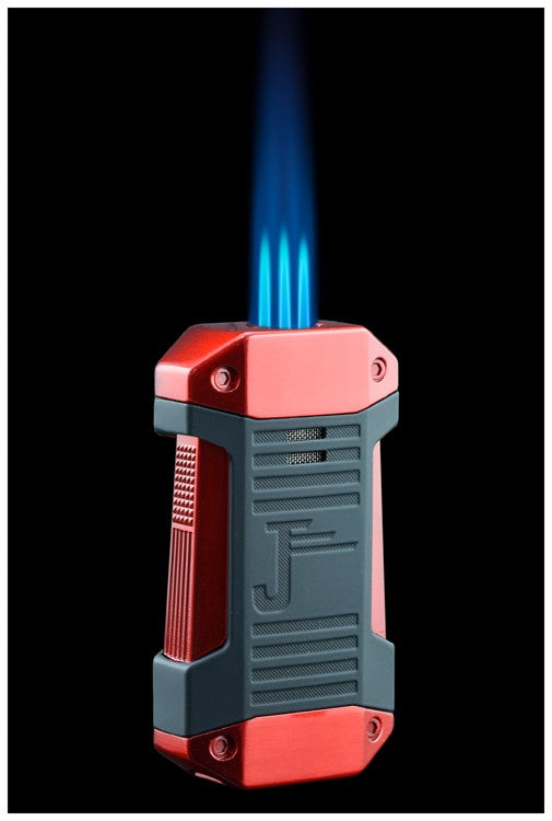 The Galleon Triple Flame Torch in Red, flame