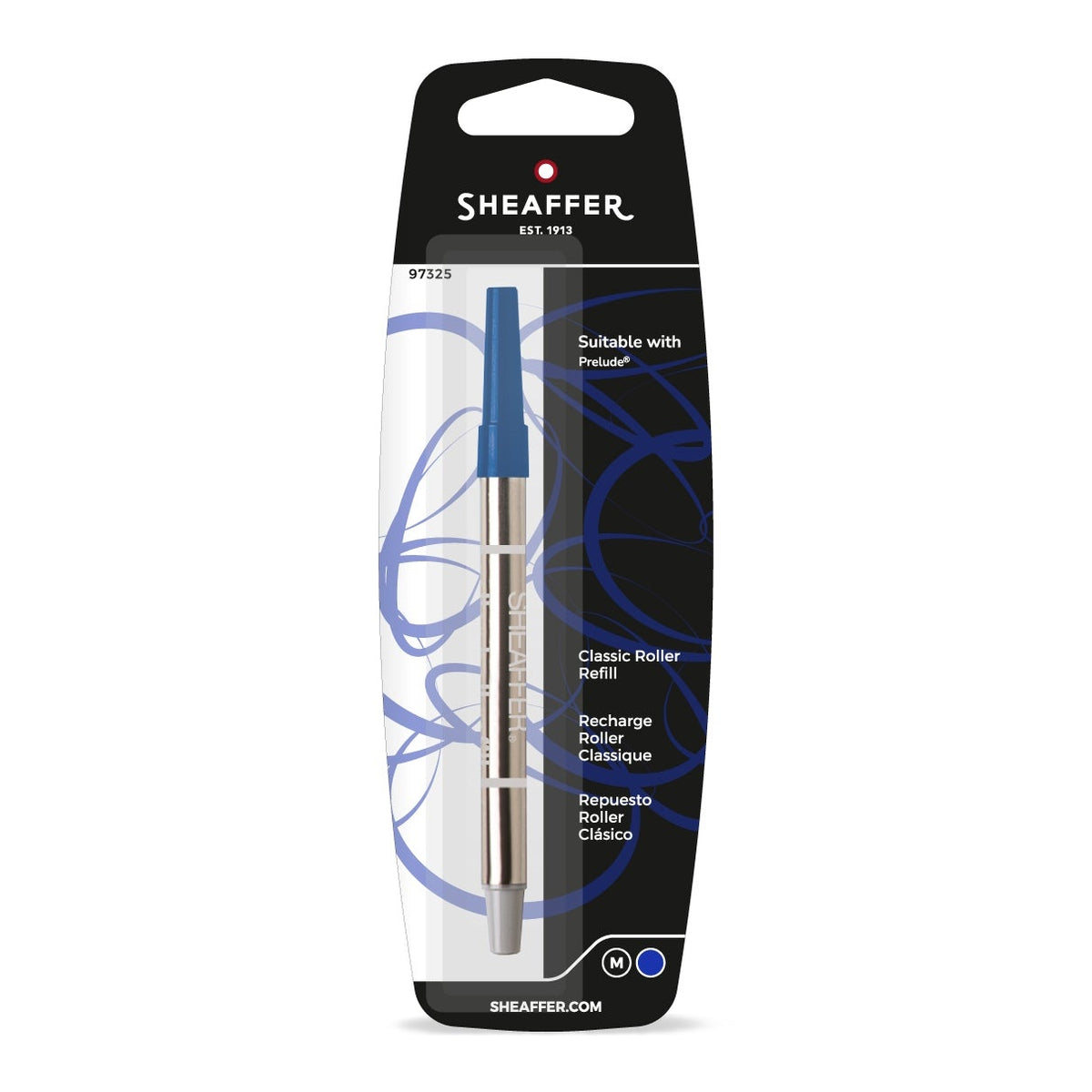 Sheaffer Classic rollerball refill 97325, blue, medium point, on Sheaffer's blister card