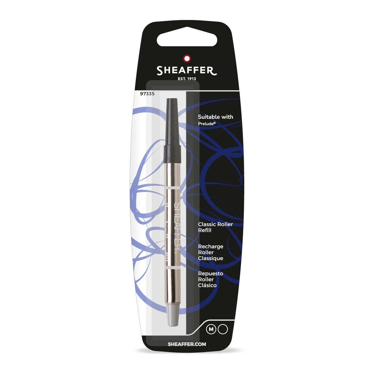 Sheaffer Classic rollerball refill 97335, black, medium point, on Sheaffer's blister card
